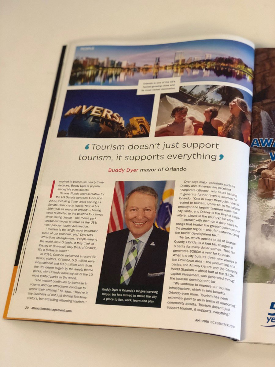 martin_aquatic's tweet image. Great to see our @orlandomayor recognized in the May/June issue of @ATTRACTIONSMAG for efforts to bring visitors to our theme parks &amp;amp; water parks. We've always been proud to be in @citybeautiful!