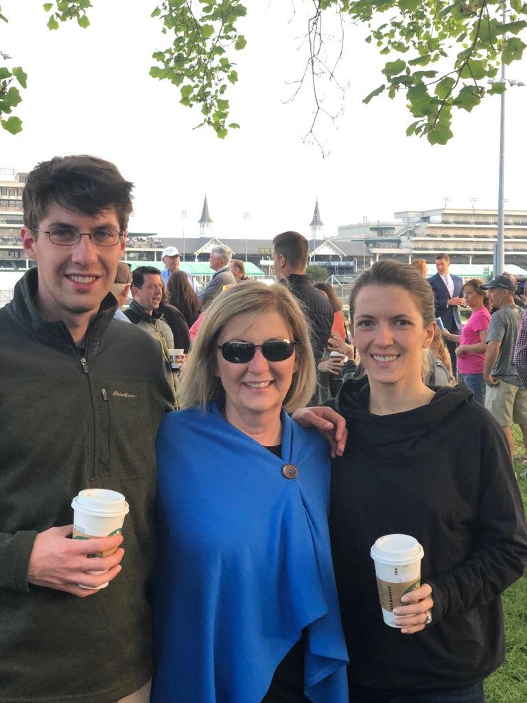 LouKyCourtClerk's tweet photo. With members of the #KyGeneralAssembly at 6:30 a.m. at @ChurchillDowns Backside, followed by economic development opportunity in the afternoon. Stay tuned for the next level of cellular technology in Louisville! @KentuckyDerby #KyDerby @KACo @damon_thayer @MorganMcGarvey https://t.co/zlOAayUZcZ