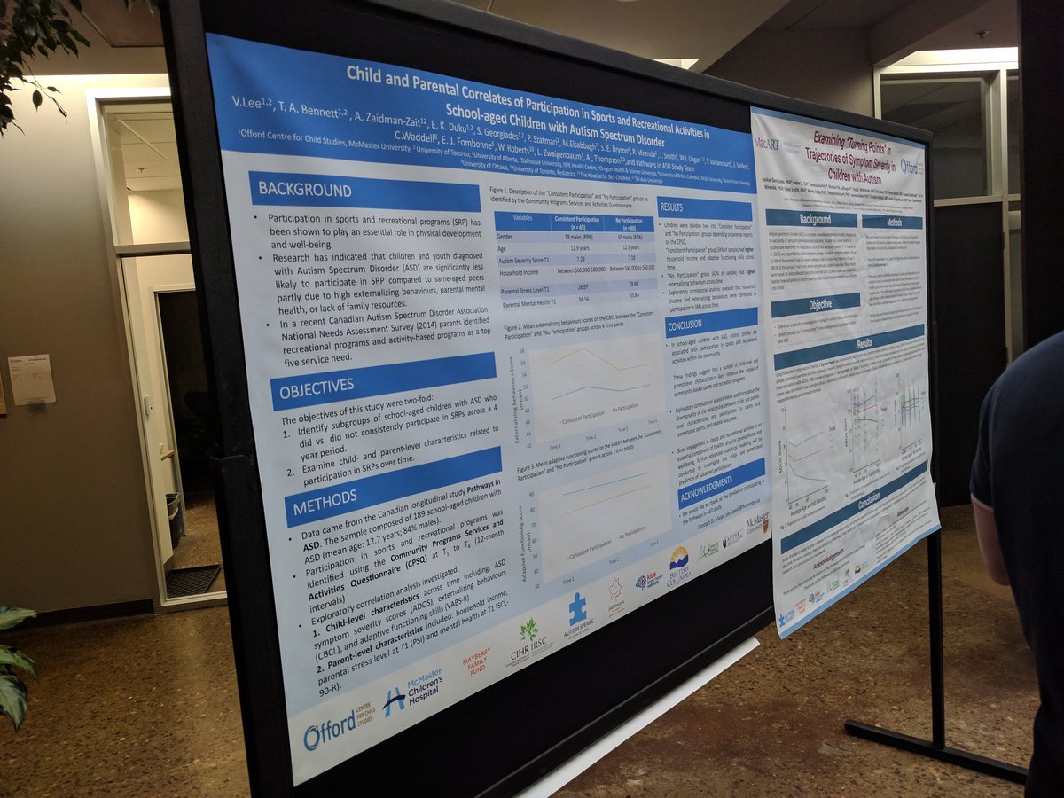 Mac_Autism's tweet photo. Lots of MacART posters on display at the #OCSymposium today, including the Innovation by Design students displaying their prototype for a patent navigation website. Tons of exciting #autism #research brewing @OffordCentre! https://t.co/niFURTvaJn