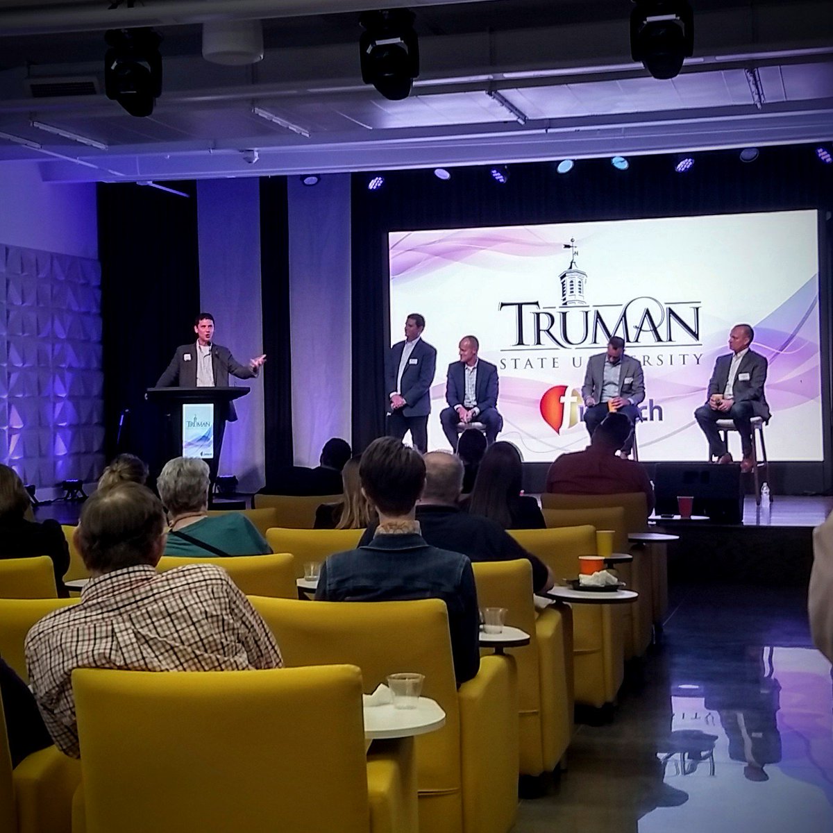 TrumanAlumniKC's tweet photo. Many thanks to @FishtechGroup, @martincitybrew, @TrumanState's president Sue Thomas, and all the alums who made last night's @TrumanAlumni Entrepreneurial Panel fun and informative! #BulldogForever https://t.co/724fcHjpWu