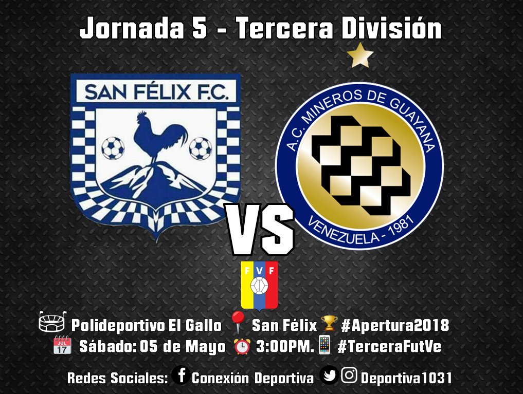 Deportiva1031's tweet photo. Tenemos este sábado los resultados y toda la previa de los partidos a realizarse en Guayana:

🔥 #SanFelixFC vs @MinerosGuayana "B"
🔥 @FundacionAIFI vs @atleticorosciof
🔥 @MinerosGuayana vs @DeportivoLara
🔥 @chicodeguayana vs @YaracuyFC 

👇 Chequea y asiste! https://t.co/SW6KwMCqJ0