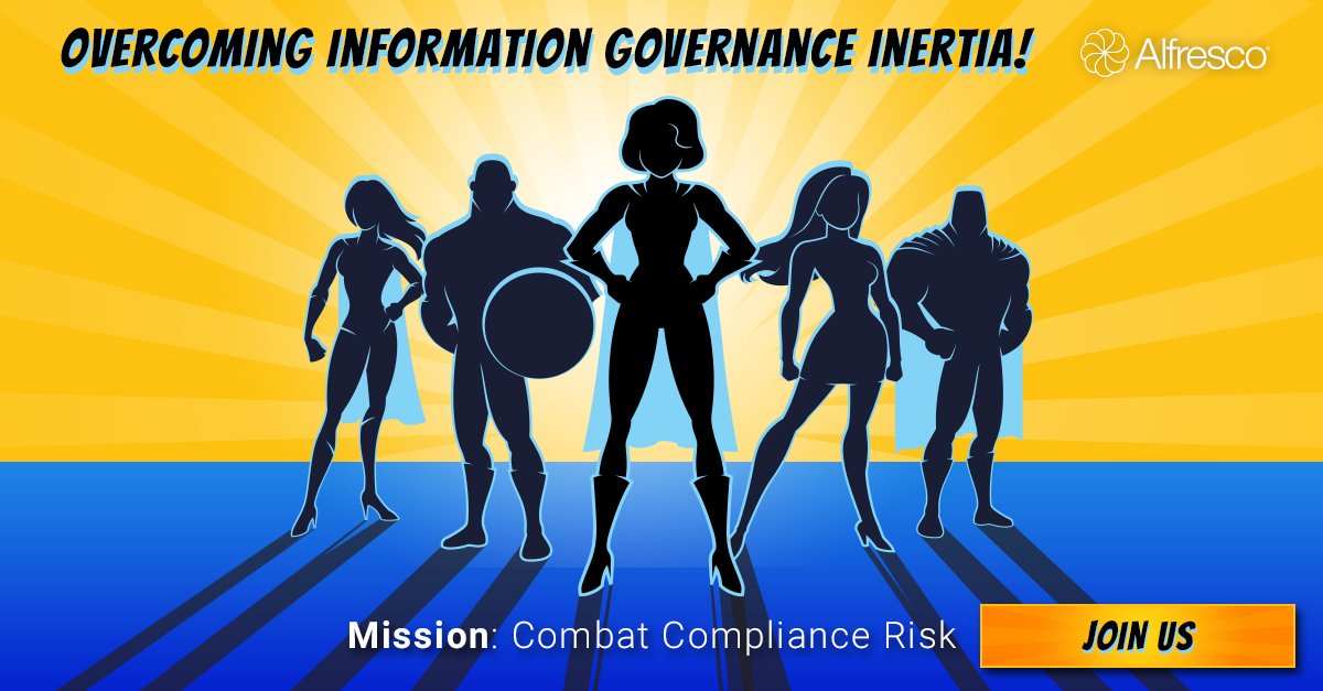 Alfresco's tweet image. Super Hero? Okay, maybe not. But it can seem like a Herculean task to get in control of information security and compliance. Alfresco can make it easy. No cape required. Register for our webinar to learn more: alfresco.com/events/webinar…