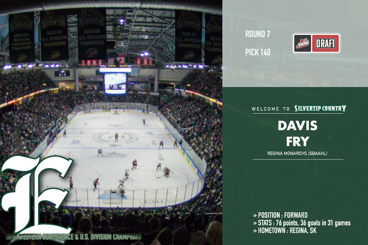 WELCOME: F Davis Fry

HT: 6-2 // WT: 161

Tips 7th round selection (140th overall)!   

#WHLDraft
