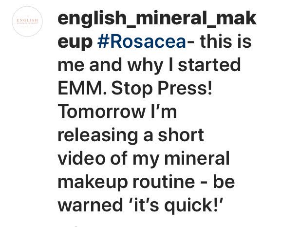 EMMCompany's tweet image. #rosacea #vlog releasing tomorrow #bbloggersRT #vegan #mineralmakeup