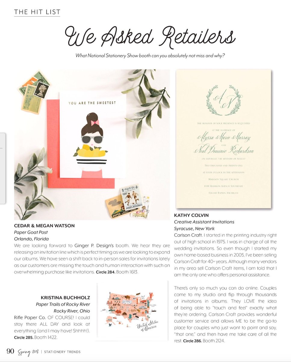 gingerpdesigns's tweet photo. Can’t wait for the @stationeryshow! Spotted in the spring issue of @StationeryTrend ☺️ https://t.co/sLqd1Rd3vk
