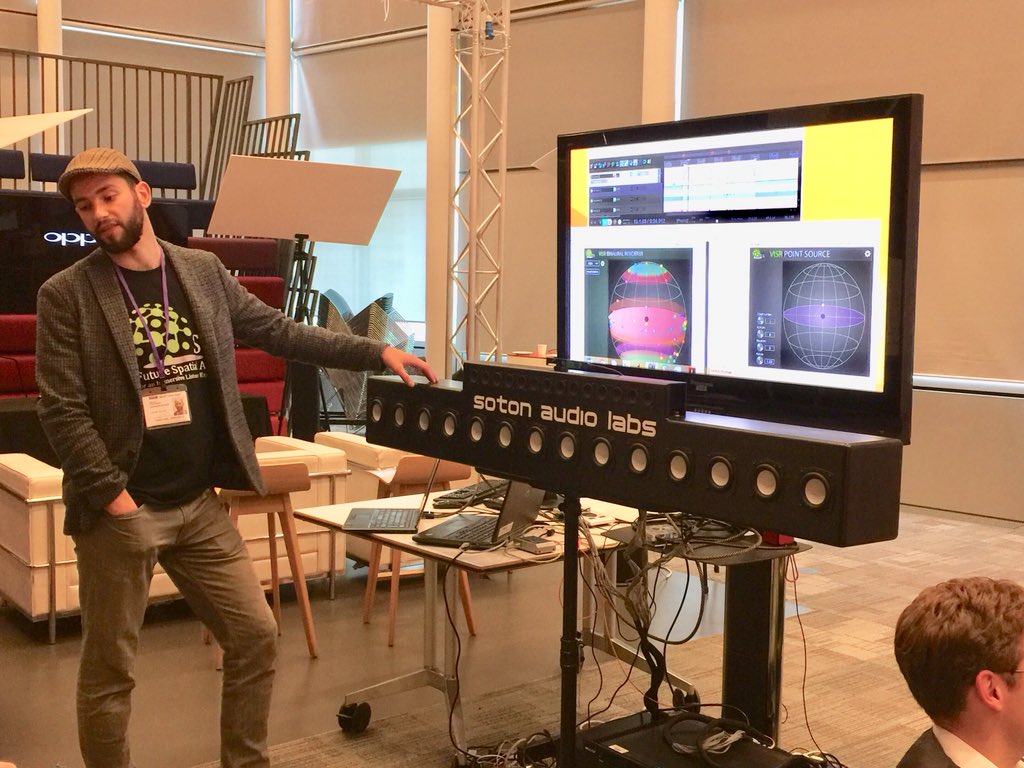 mattbeauv's tweet photo. Beaucoup de découvertes sur les travaux de @BBCAcademy @BBCRD sur l'audio, le son 3D et leur R&amp;D en suivant #BBCsound18 via @Radioteuse #son3D https://t.co/ZHHgOmSECH