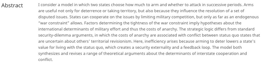 Out on #FirstView for Spring 2018 "Cooperation, Conflict, and the Costs of Anarchy" by James D. Fearon ow.ly/MJiI30jOSh4