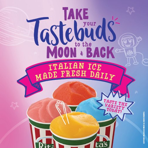 Happy National Italian Ice Day! Stop by and celebrate by creating your very own Rita’s masterpiece (or MasterScoop!). Share it at facebook.com/RitasItalianIc… for a chance to win free treats for a year!! For official rules, visit ritasice.com/MasterScoop #RitasofVisalia