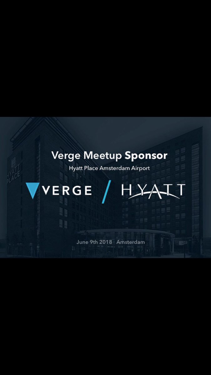 Chris_CryptoNL's tweet photo. Hyatt Place Amsterdam-Hoofddorp is now official sponsor of the Verge Meet-Up! #XVG #vergecurrency $xvg @vergecurrency https://t.co/Xf69CQ0oVN