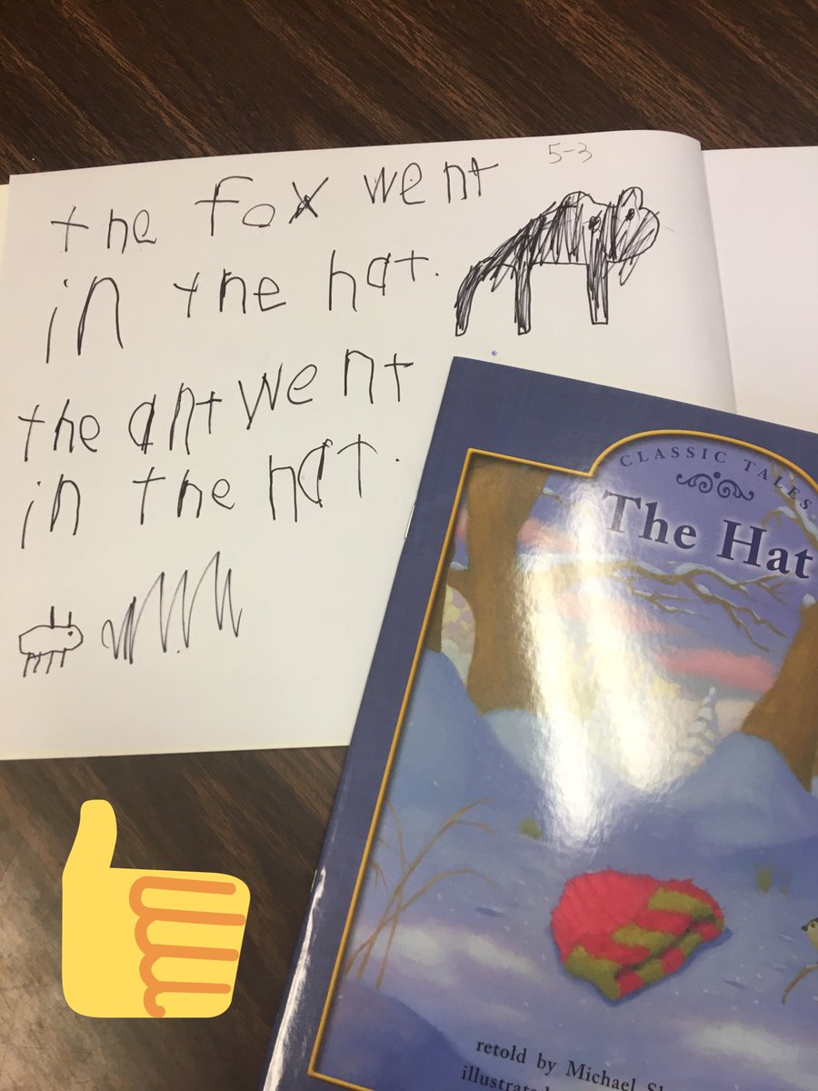 MsTuckerES's tweet photo. First day of writing about books in Kindergarten. Working on sounding it our words. #edgewoodproud #rtscarsdale https://t.co/WLfMVd8D0p
