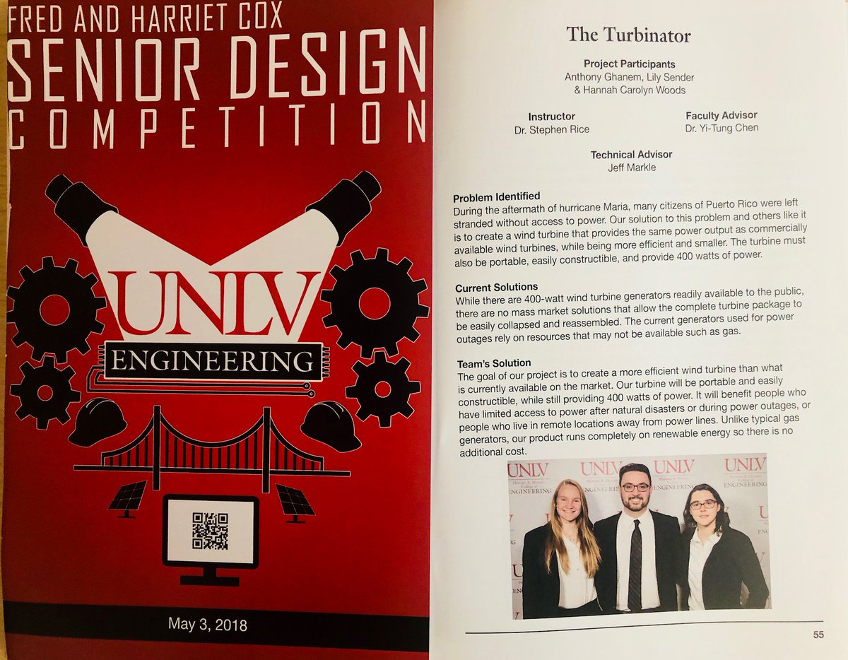 UNLV_SAAS's tweet photo. 2017 Female Scholar-Athlete of the Year Lily Sender presents her @UNLVEngineering Senior Design Project. Lily will graduate next week with her degree in Mechanical Engineering and a minor in Mathematical Sciences. #overachiever #RebelSTUDENTathlete @UNLVwSoccer https://t.co/vwmgpiepVF