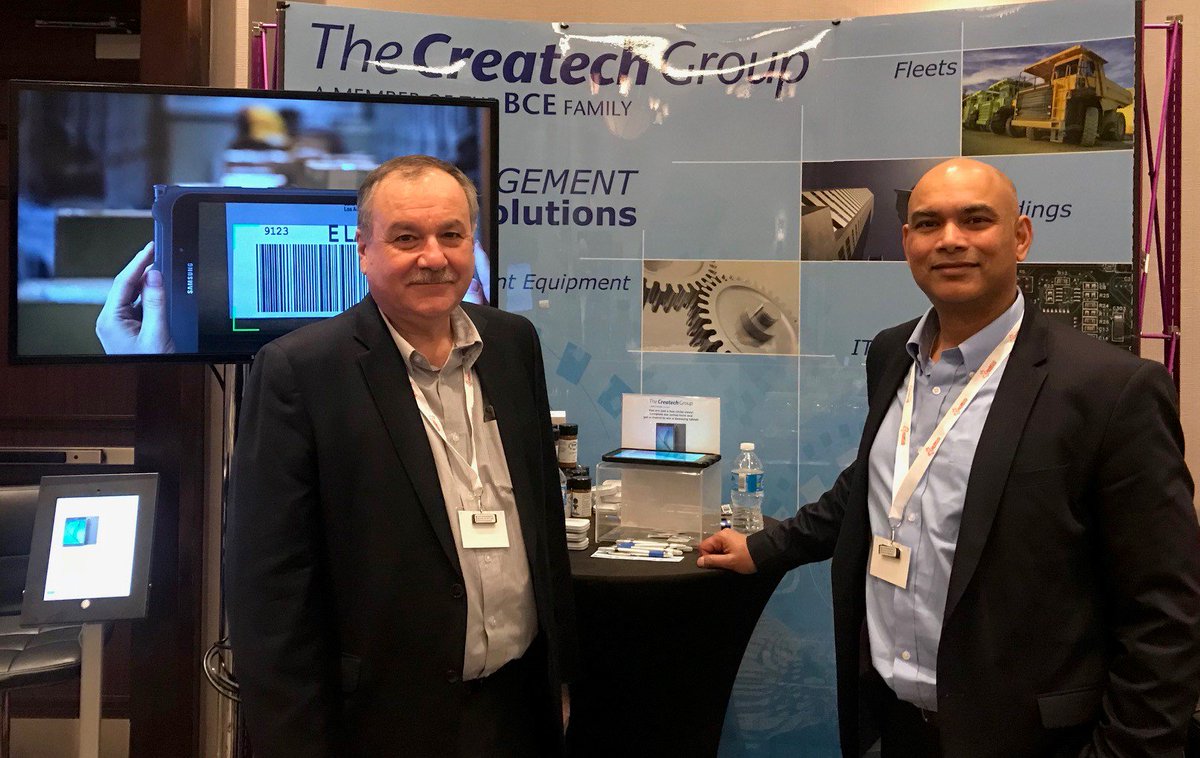 CreatechCa's tweet photo. Sil and Denzil are at #CanMUG today and tomorrow. Stop by, say hello, and enter our draw to win a #Samsung tablet! @SheratonYYZ #gomaximo https://t.co/Fowiiel0kl
