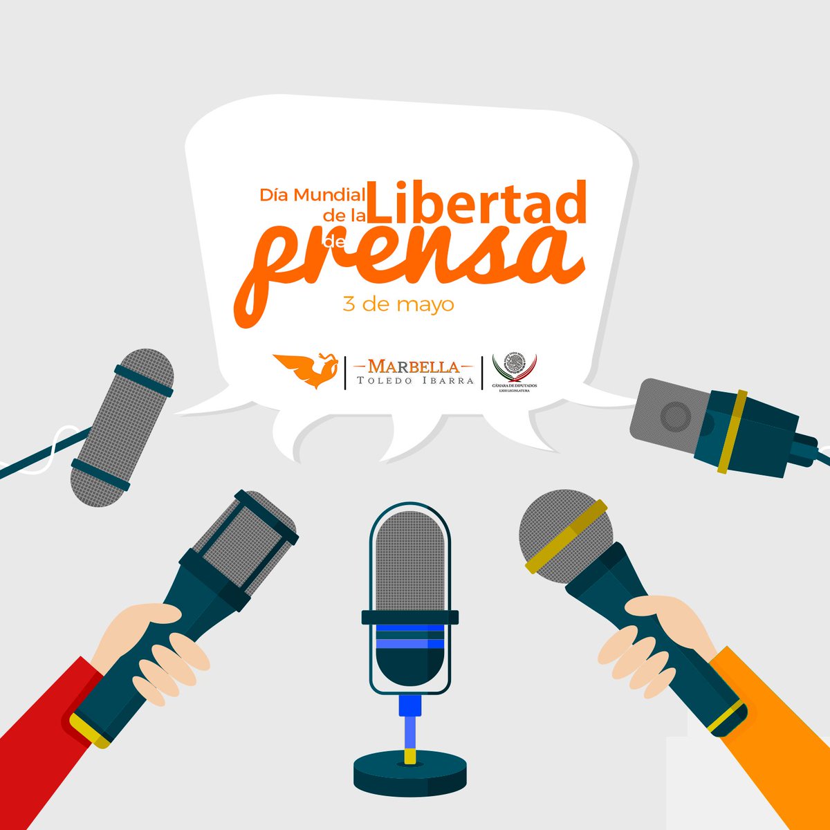 Para vivir en democracia es esencial el ejercicio libre del periodismo, hacemos votos para que el gobierno garantice la seguridad de todas las personas que ejercen la noble profesión de informar. 
Feliz día de la #LibertadDePrensa!