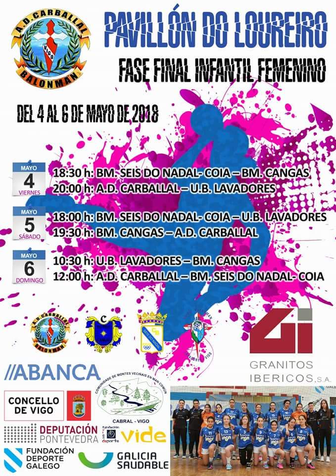 balonmancangas's tweet photo. As nosas infantís loitarán a partir de mañá por clasificarse para o sector nacional.
O primeiro partido será ás 18.30 h no Pavillón Loureiro. Moita sorte a todas e moita forza ao noso equipo, tedes todo o noso apoio! Imos Cangas! 💪💪

#SempreLoitando
#Base
#ImosCangas https://t.co/7FzZLw85Ig