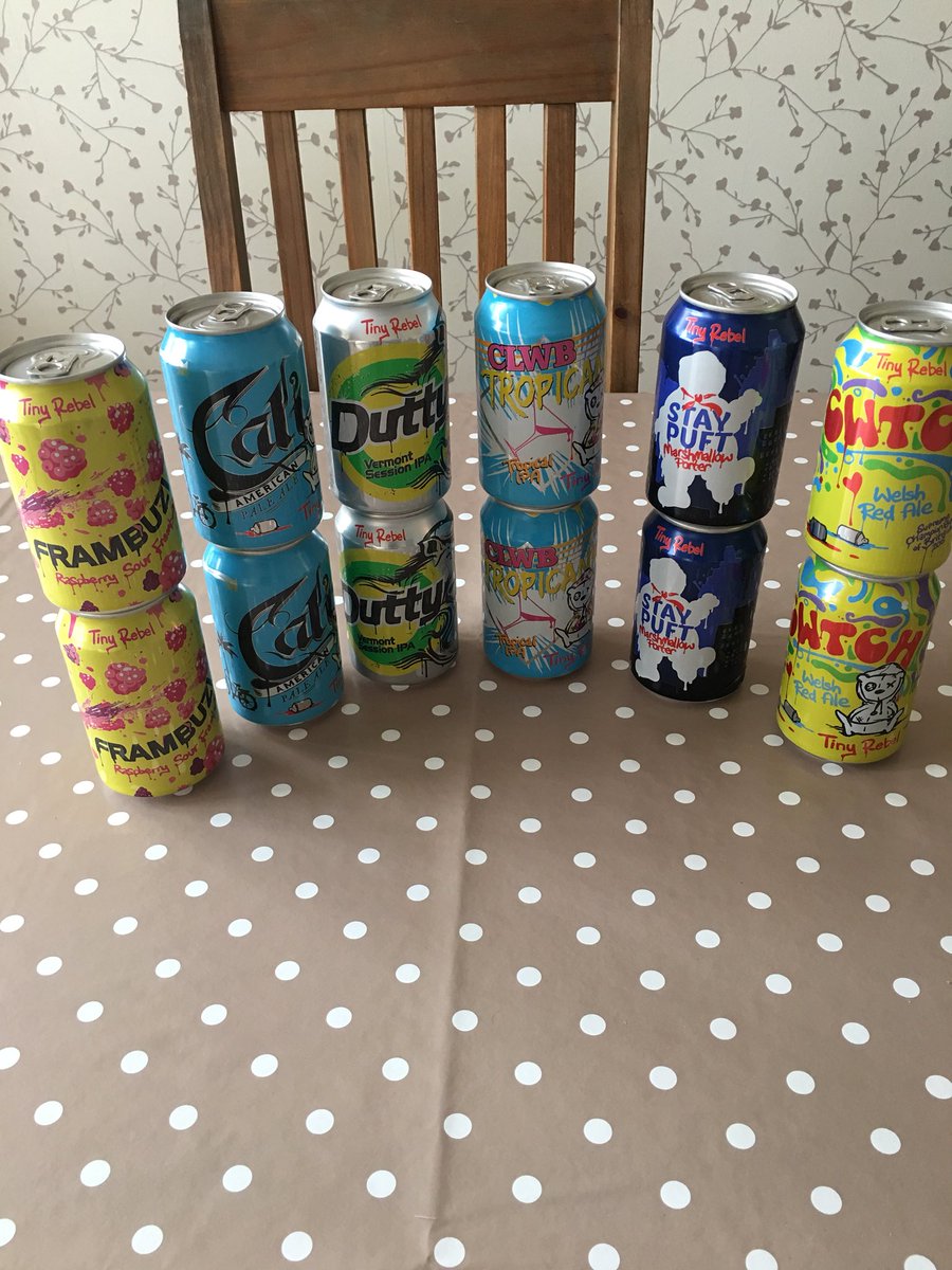 WynOwens's tweet photo. My wife buys the best birthday presents! @tinyrebelbrewco #cwtch #dutty #cali #frambuzzi #staypuft #clwbtropicana #CraftBeer https://t.co/WlAzXQV5aC