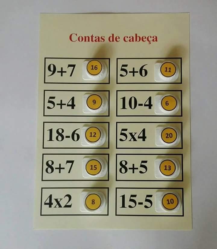 Envelhecimentcm's tweet photo. SUGESTÃO DE INTERVENÇÃO: CONTAS DE CABEÇA (JOGO DE ESTIMULAÇÃO COGNITIVA)

Objetivo: estimular a atenção, concentração,funções executivas,  memória, habilidade manual e raciocínio.

LER MAIS: https://t.co/rkWDJLkivL
#Envejecimiento #envelhecimento #EnvejecimientoActivo #demencia https://t.co/s7uIWr9gpa