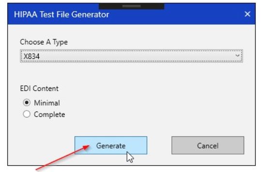 TConnect_EDI's tweet photo. Generate #X12 #HIPAA #EDI sample files in 4 easy steps...Valid SNIP 1 &amp; 2 test files! https://t.co/VLV9txcFgi https://t.co/gIxaaa6gwp