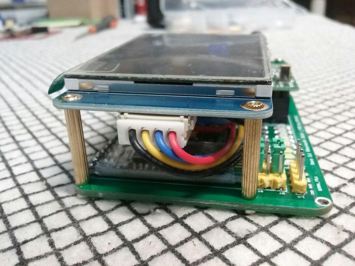 ea4aoj's tweet photo. Probando la nueva PCB #MMDVM_HS Low Cost by CA6JAU Bluetooth + #Nextion. PCB by ea4aoj. Enlace al video. https://t.co/khNS0LNGOp https://t.co/EhAvtiTrfO