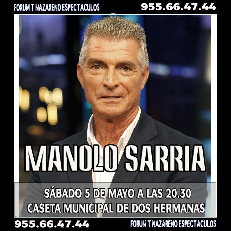 ForumTNazareno's tweet photo. Sábado 5 de mayo Manolo Sarria en Dos Hermanas https://t.co/31DqzaMmVA