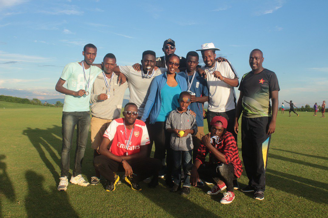 RwandaCricket's tweet photo. Cricket is a fun, social game to play, that is easy to learn and can be enjoyed by young and old. Here are some photos from the Labour Day Social Cricket event held on May 1st at our Stadium in Gahanga #Cricket4All #LabouDay #RwOT https://t.co/KHdtZAhcA0