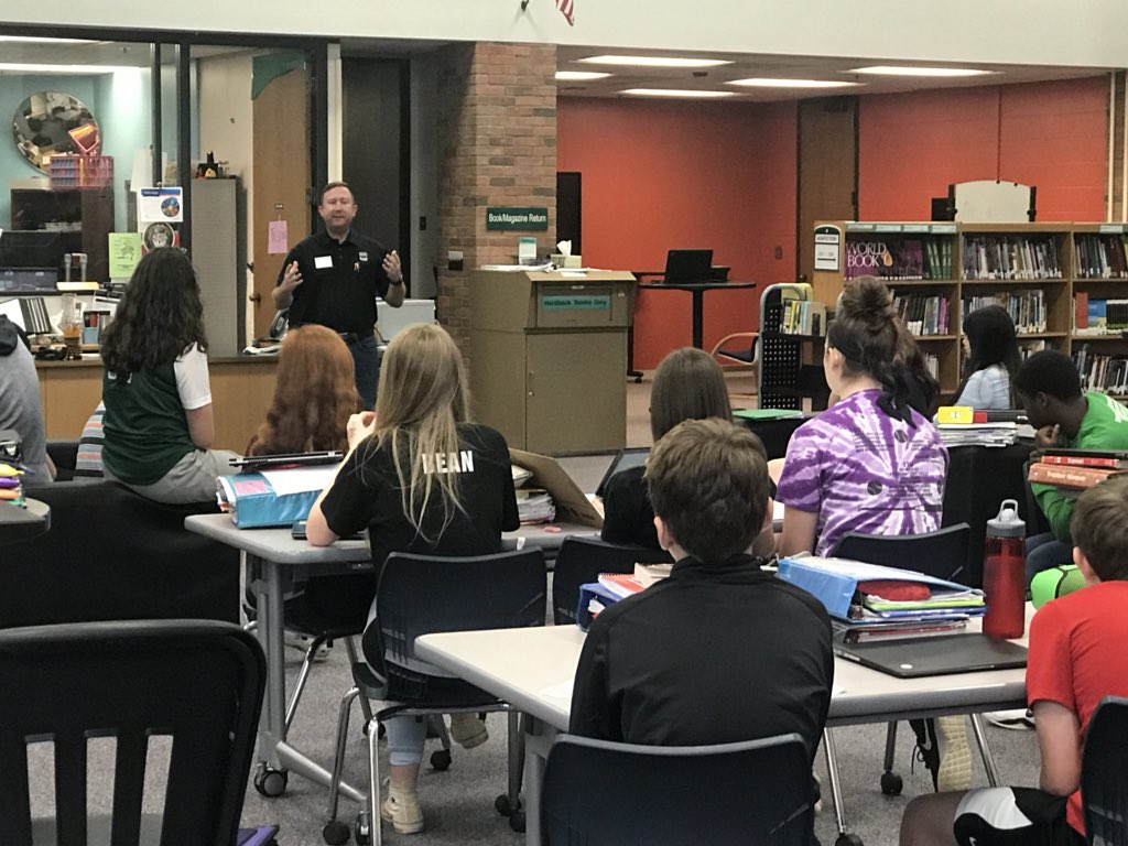 Coach_Althouse's tweet photo. A huge thank you to Ben Powers of @BIMohio for teaching our students about biometrics and fingerprinting! Just another great day in Science @DMSIrish #theDublinDifference https://t.co/N7gr2Iz29J