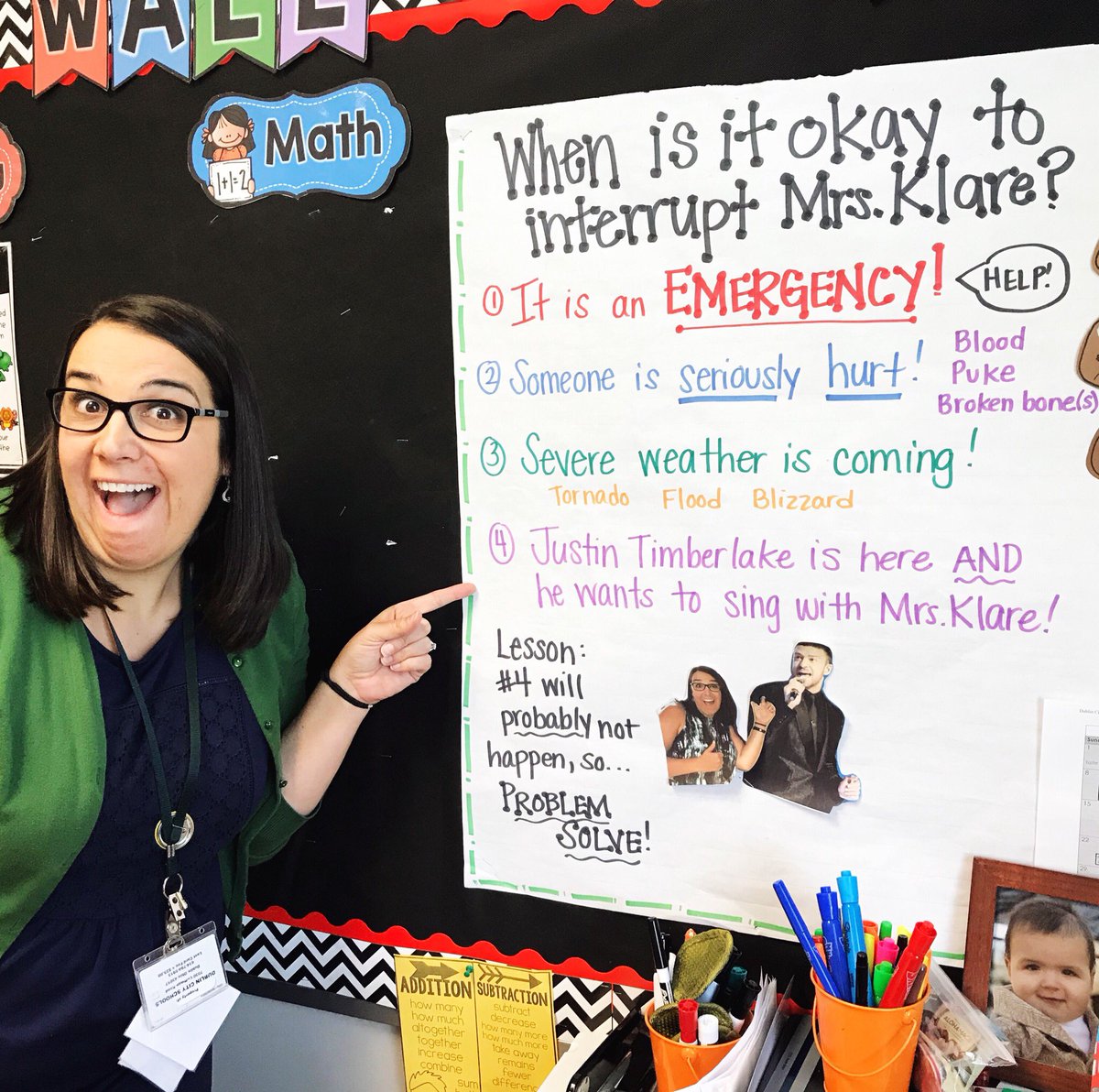 IRE_abrown's tweet photo. @jtimberlake Help make Teacher Appreciation Week awesome while you are in Columbus!!!  Make Mrs Klare’s class dreams come true!  #cantstopthefeeling #jt2IRE https://t.co/PcorRR6d6d