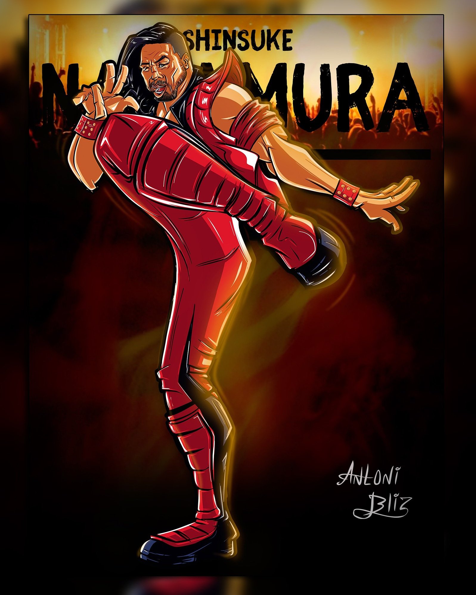 WWE_Animation_Cartoon on Twitter: "Illustration of Shinsuke Nakamura