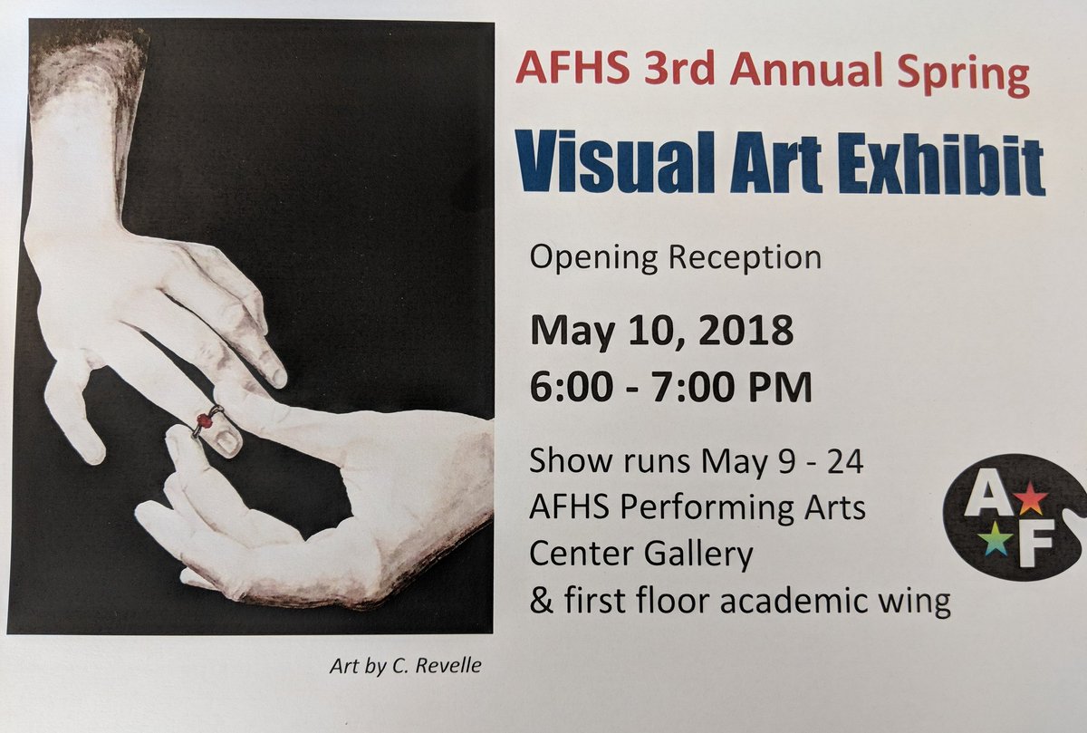 ArtwithHarkins's tweet image. 3rd annual art exhibit next week! 🎨 @AFHSVisualArts @AFHSannounce
