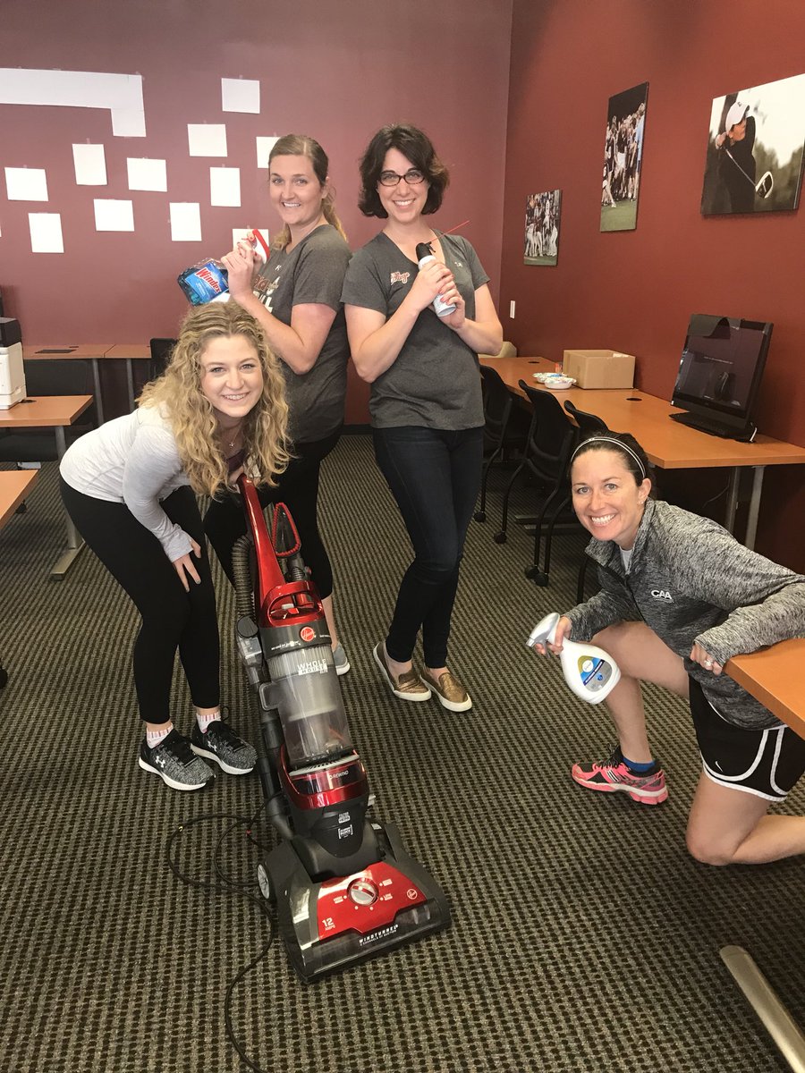 CougarSAAS's tweet photo. A lot of student-athletes ask us what we @CougarSAAS do in the summer. Well, on the first day of summer, we clean! https://t.co/MLCFt2Pvpy