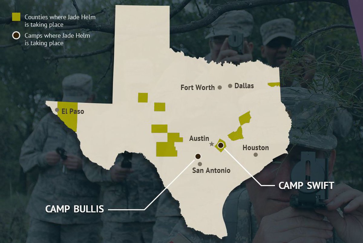 TexasTribune's tweet photo. Hysteria in Texas over the U.S. military training exercise called Jade Helm was fueled by Russians, said a former director of the CIA and NSA. https://t.co/lXwVpgwmkL https://t.co/HTWyoR0ux0
