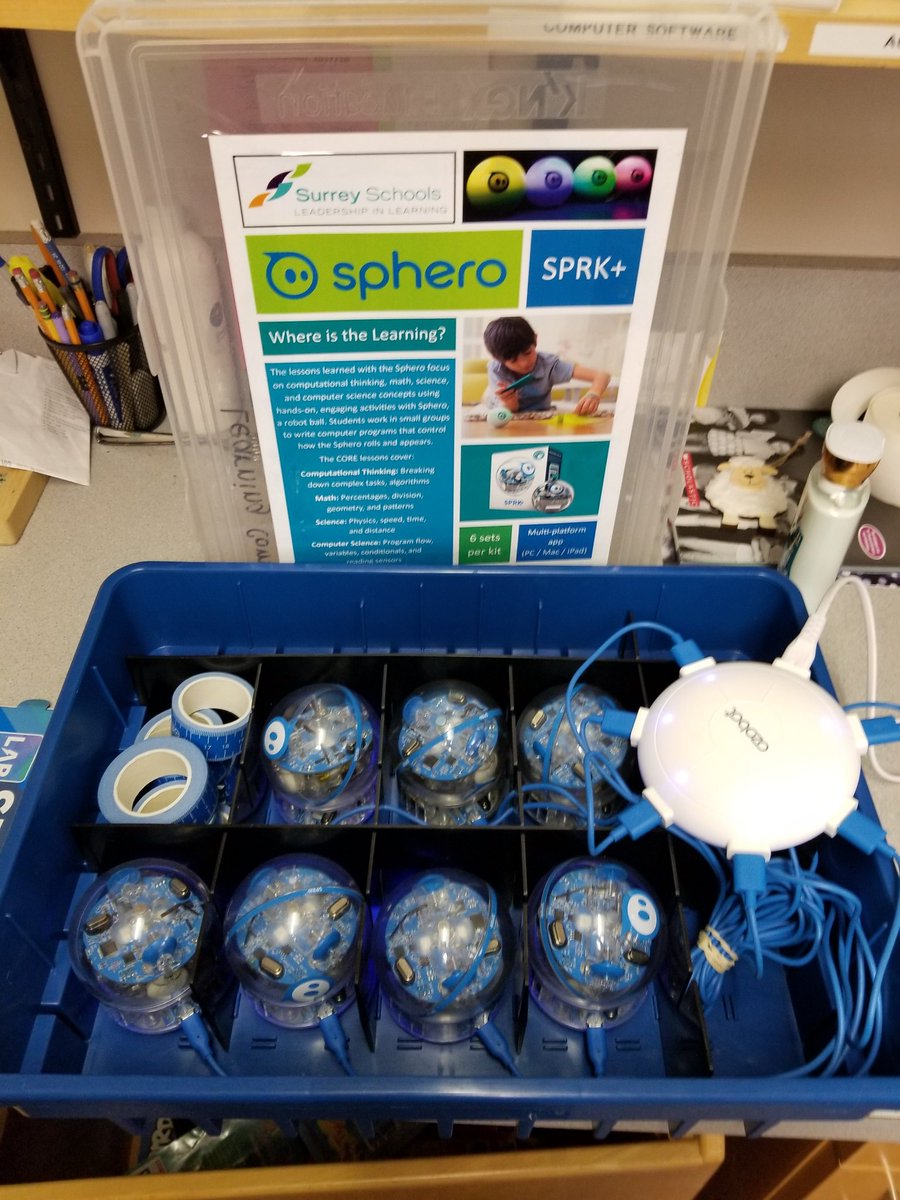 MsLefimil's tweet photo. Sphero DIY storage..makes me so happy! EZpack n go + charging #sd36learn #sd36tl #sphero #diy #tech #learningcommons https://t.co/gQwurxPijP