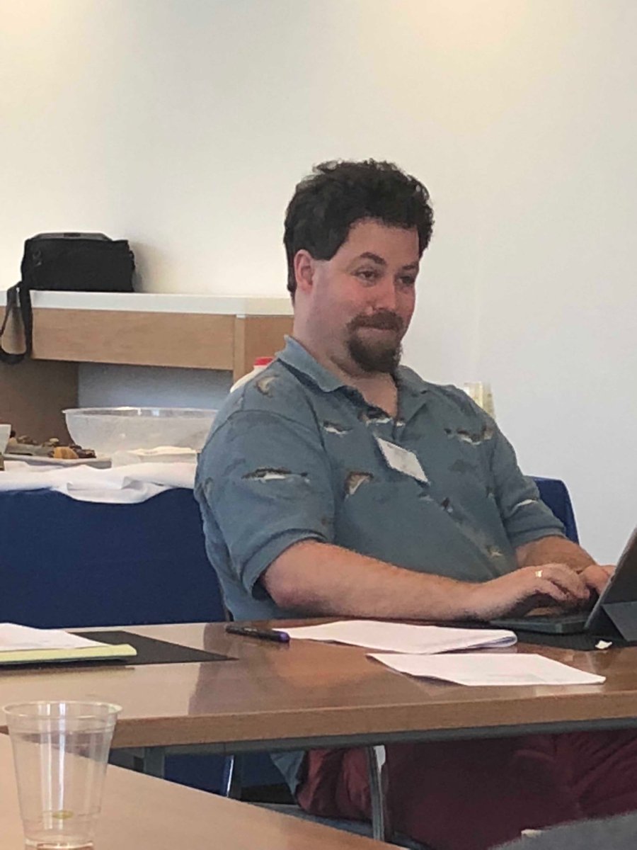 koutterson's tweet photo. @WNicholsonPrice listening to comments on his Innovation paper at #BioIP workshop. Good times. @LeslieWolfGSU @GeorgiaStateLaw @GovindPersad @cdasay @getmejoemiller @ShubhaGhosh https://t.co/KentRJgCki