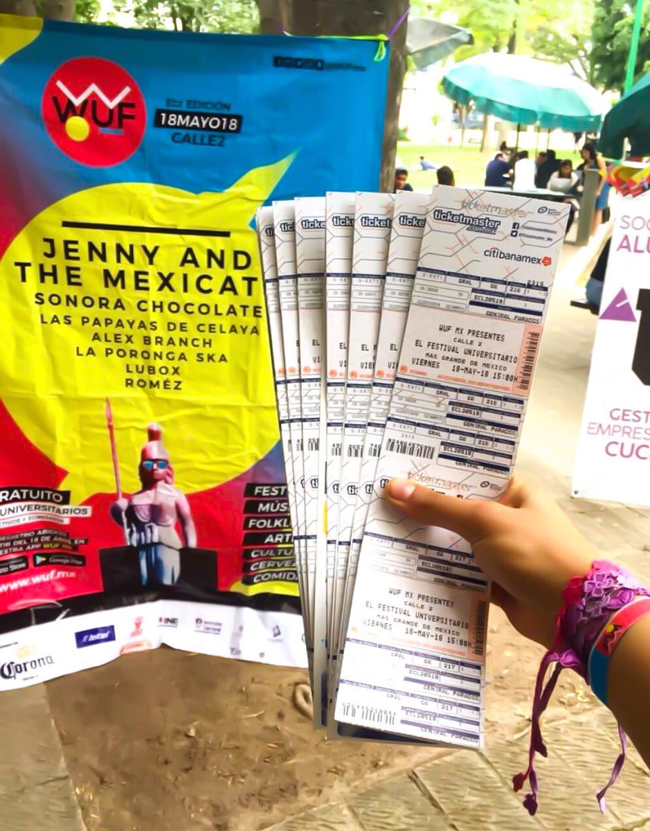 WUFmx's tweet photo. Pulseras y boletos #WUFmx ⚡️ en el #CUCEA ¡Venta al Ciber jardín! https://t.co/55duOfQhZ4
