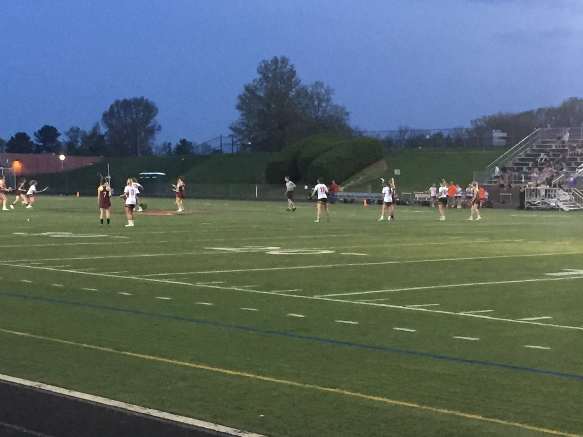 FCPSAthletics's tweet photo. Beautiful evening for some CMC Gambrill Division girls’ lacrosse action - @BHSlaxmd vs. @Mid_sports. https://t.co/fxQ6OHW6Au