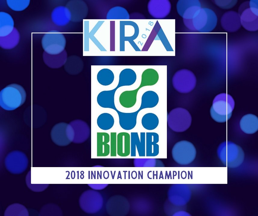 Congratulations <a href="/BioscienceNB/">BioNB</a> on winning the 2018 KIRA Innovation Champion Award! #KIRAAwards2018