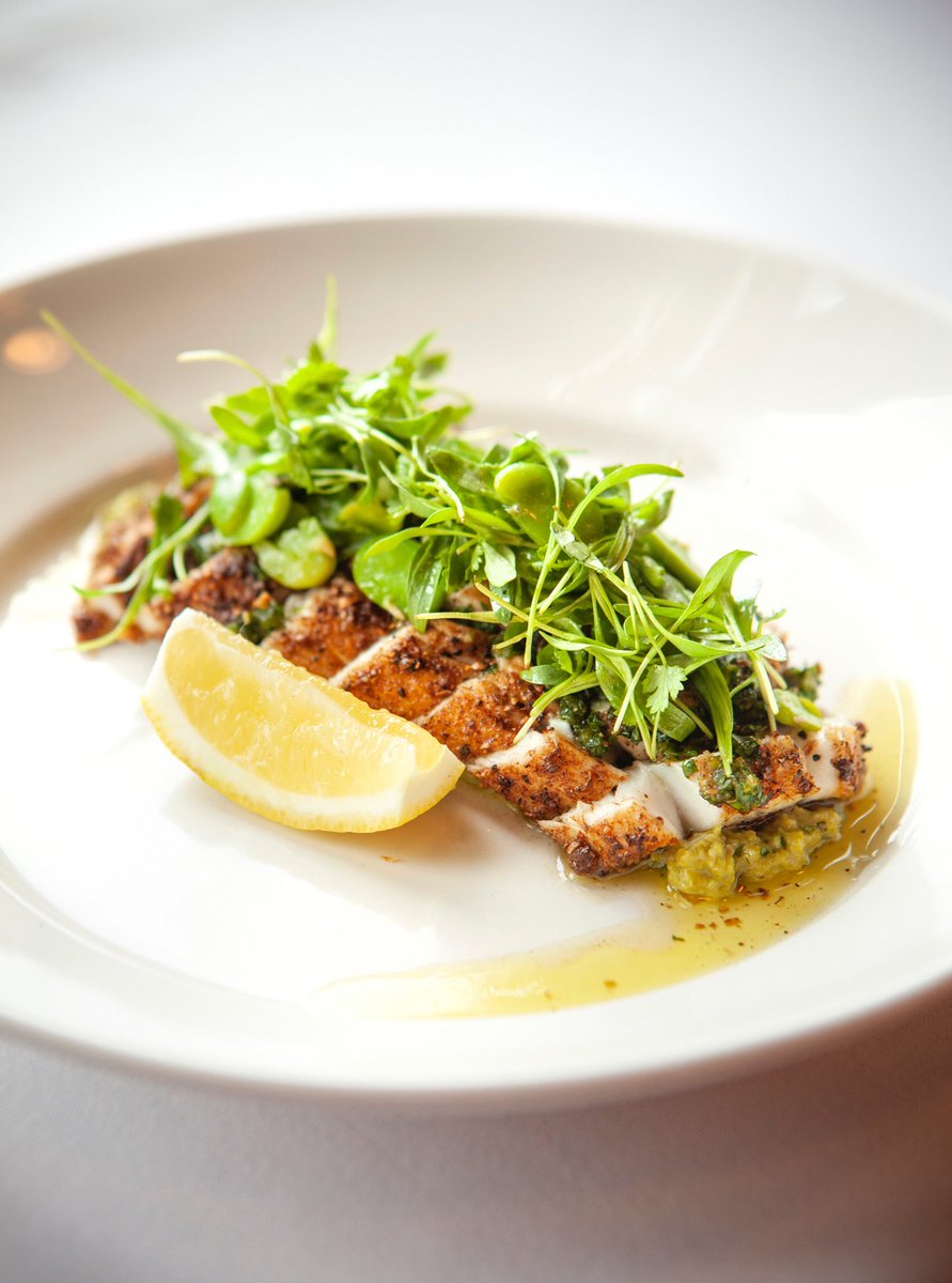 OsteriaMozza's tweet image. Fresh off the press 😋 Yellowtail, #favabean purée, green harissa ☝🏽🍴 #thatnewnew #dailychanges #mozzaplex