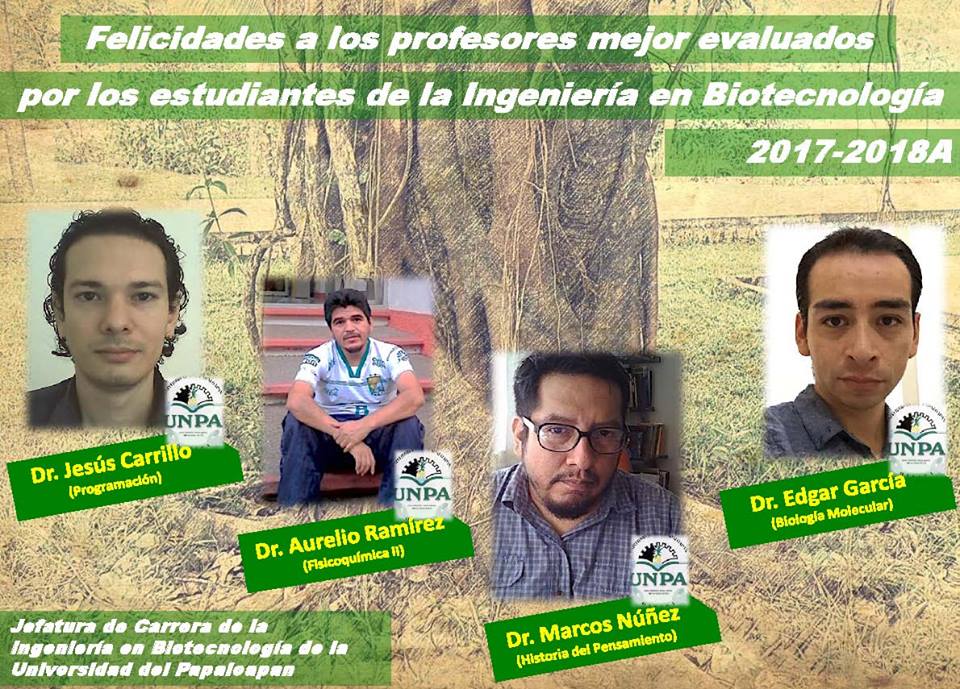 CarrilloAhumada's tweet image. Gracias a la Jefatura de Carrera de Ing. en Biotecnología #UNPA de                     @SUNEO_Oaxaca por el reconocimiento docente de #Programacion #PseInt y felicidades a mis compañeros profesores bit.ly/2rjxUU2