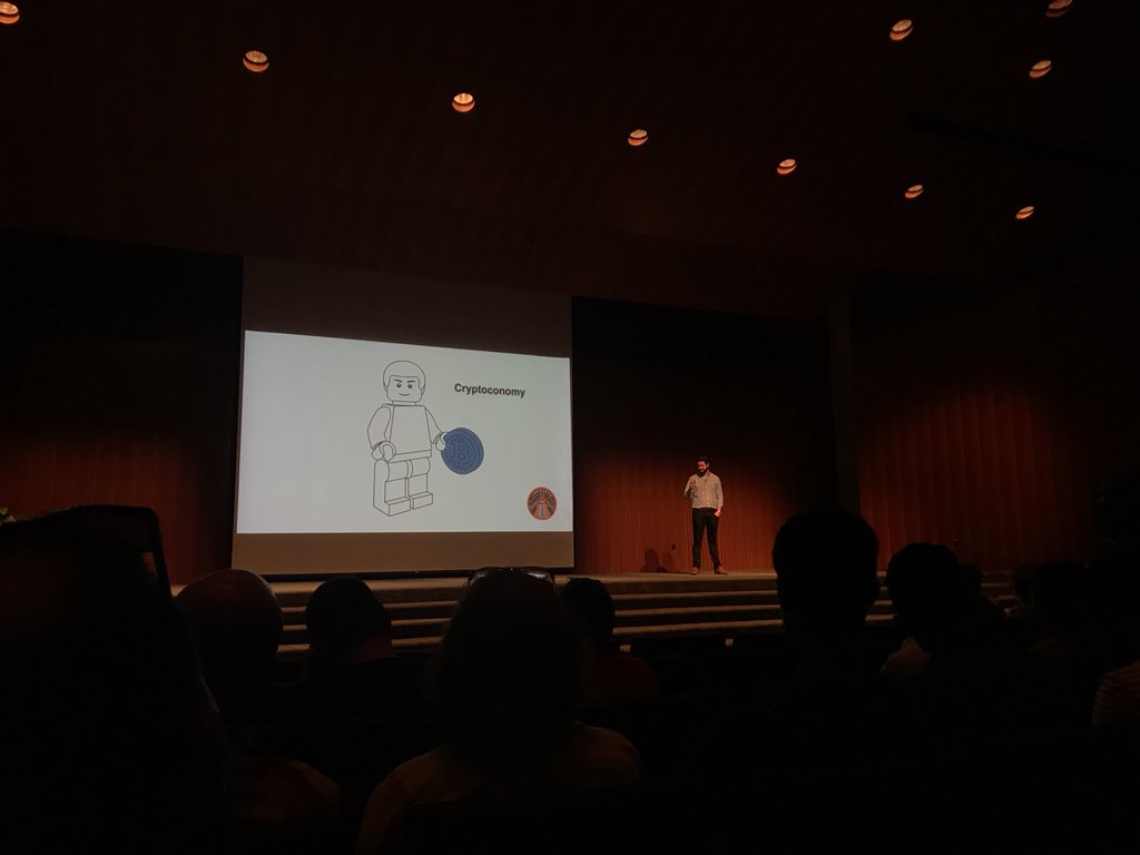 LonghornStartup's tweet photo. @Cryptoconomy_Me’s vision is to become the crypto-hub. Their mobile app, Atlas, helps you keep track of your crypto portfolio and trade while having fun! #demoday2018 #UTdemoday https://t.co/6JeNGlV9lC