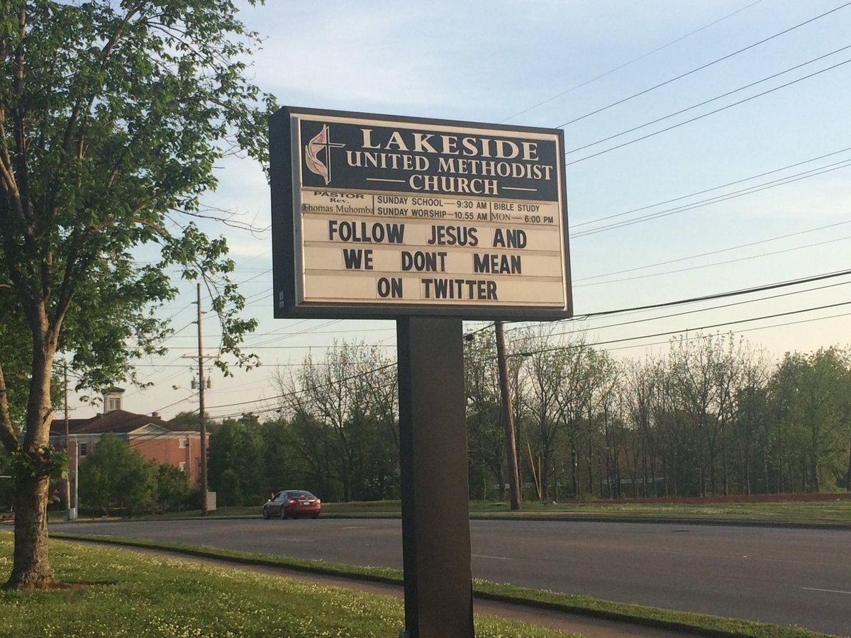 Lindseyreporter's tweet photo. Great church sign! 🙏🙏🙏 https://t.co/vayPHnXBcA