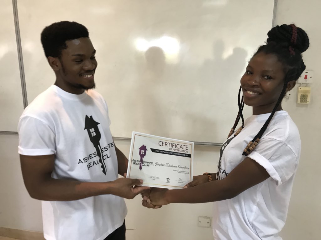 aucrealestate's tweet photo. The tenure of office of the current Real Estate Club Executives is gradually coming to an end. 
    Prior to the handing over, a final meeting was held where certificates were handed to deserving members and awards winners.
    Below are pictures from the last meeting. https://t.co/U6ClrLgJx4