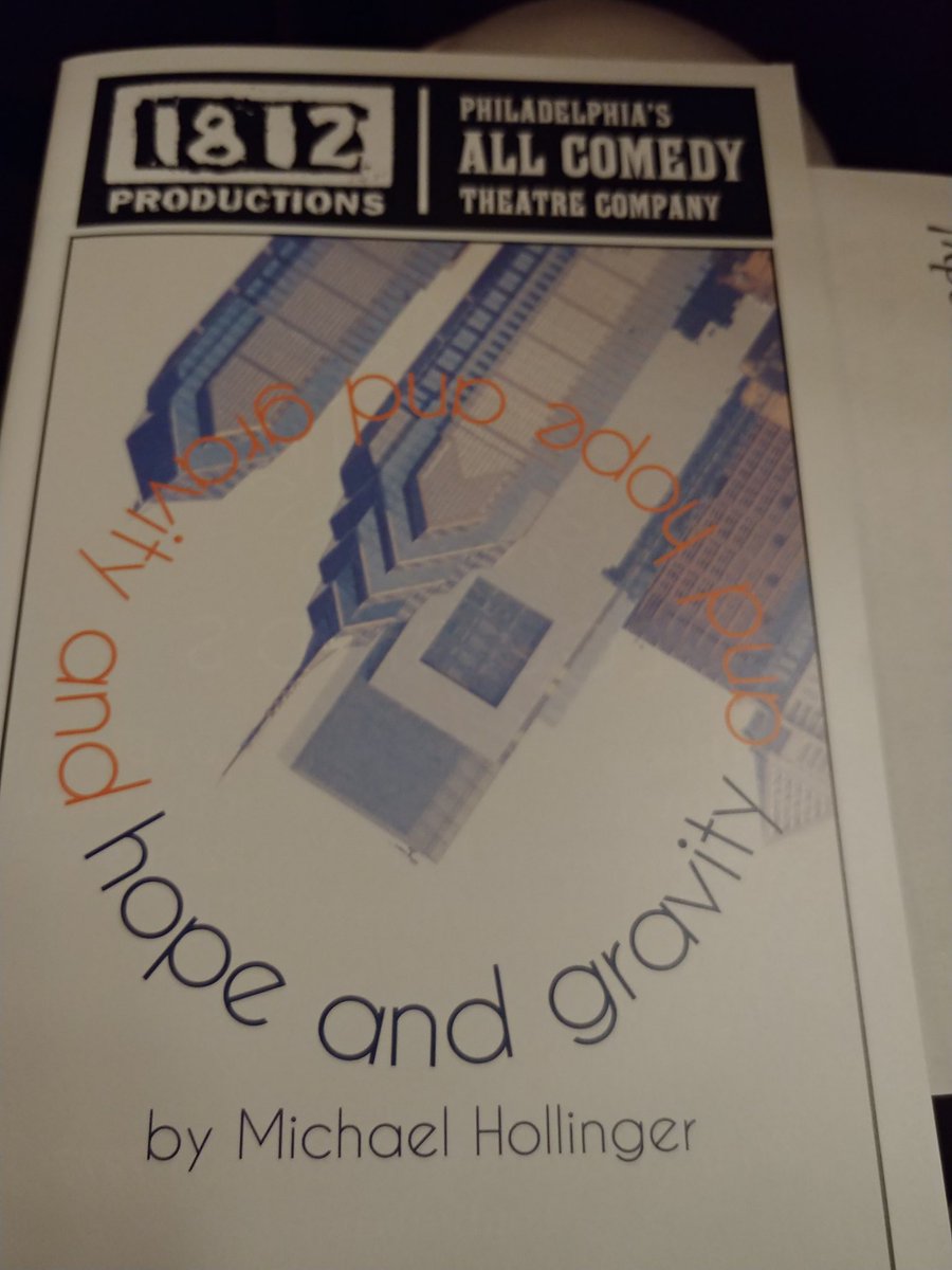 BTMapp's tweet image. It's been a week since my last Michael Hollinger play, Hope and Gravity by @1812Productions. #PHLArts