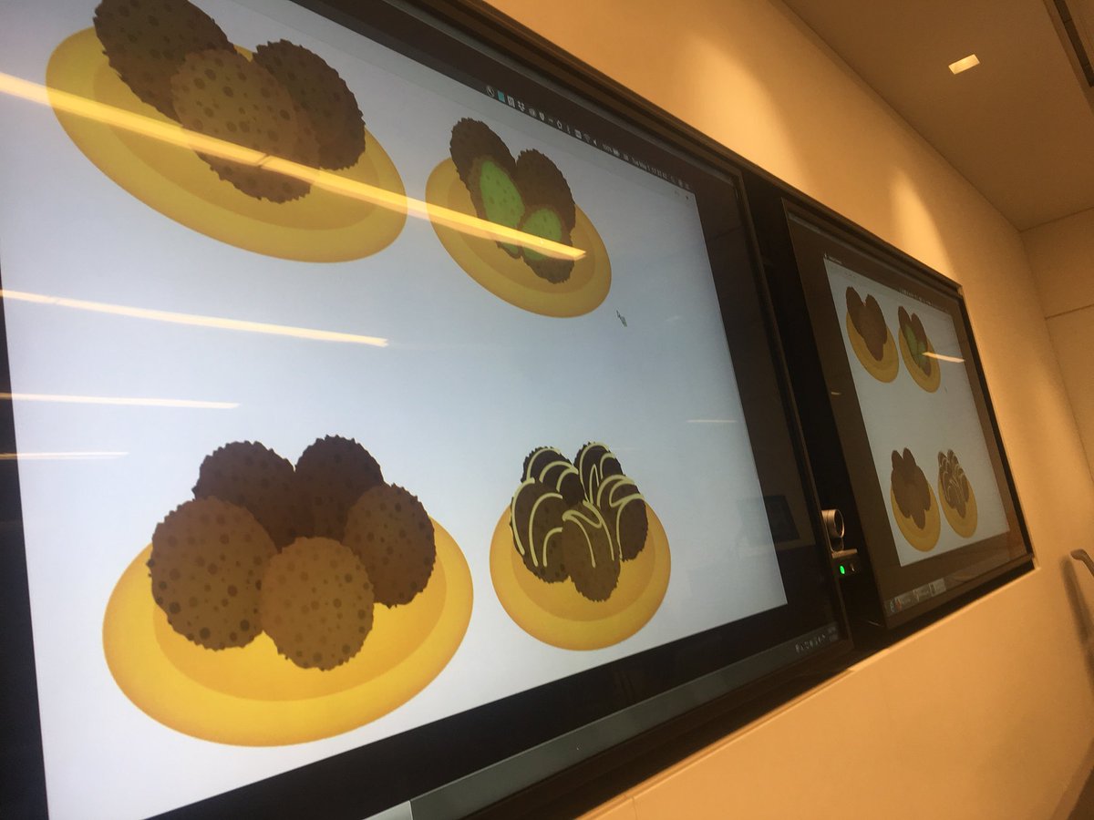 jenny8lee's tweet photo. At Unicode Technical Committee meeting: Debating the subtleties of the FALAFEL emoji. Whole or closed? Tahini or no? Three balls or five? https://t.co/2FUYlzPvmM
