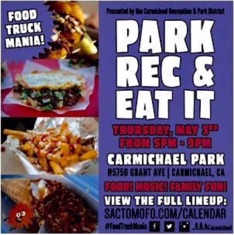 It's a beautiful afternoon for dinner and dessert at Carmichael Park! 😀