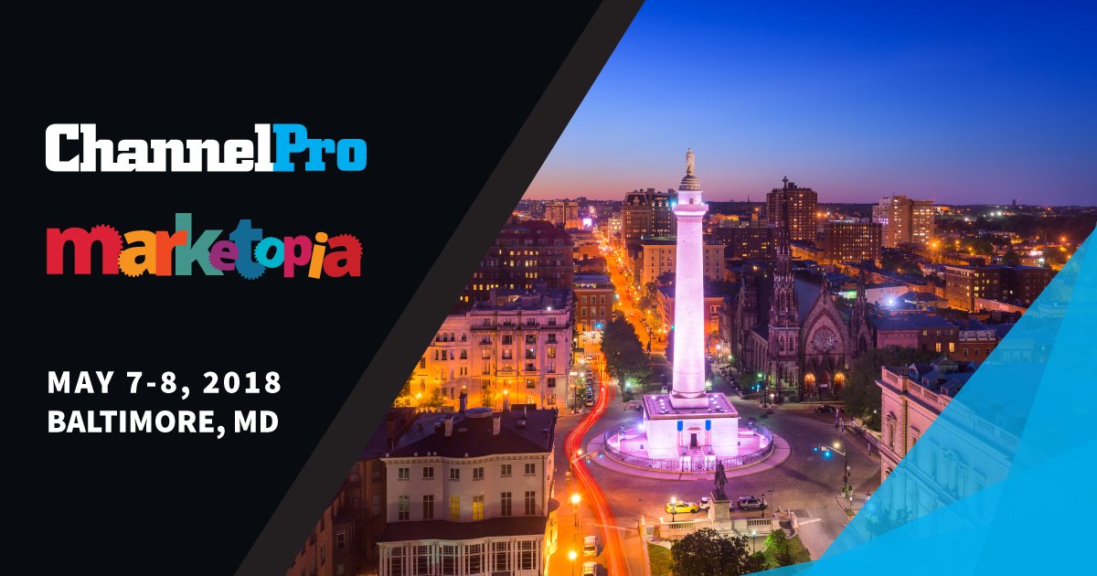 MarketopiaTGM's tweet photo. Only a few more days until the @ChannelProSMB Forum 2018 - Baltimore! We hope to see you at our @4u2Grow Roadshow Workshop! Sign up today: https://t.co/kS9pWBn4fW #GrowYourBusiness #TheLeadMachine #ChannelProBaltimore https://t.co/XVA7szCpfq