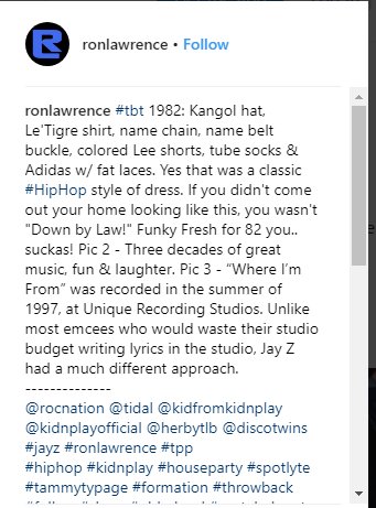 MoreMusicMoreMo's tweet photo. #TBT  scrolln thru @instagram 2day we came across oldie but goodie of #RonLawrence @S_C_ @itsKidnPlay @kidfromkidnplay @thePLAYgroundz @TheSource #jayz @TIDAL @RocNation @HipHopDX @Beyonce @BeyonceReport great docu-videos by GrammyMusicProducer https://t.co/ocb0vpwURZ @TMZ #share https://t.co/TaPdi8mQjM