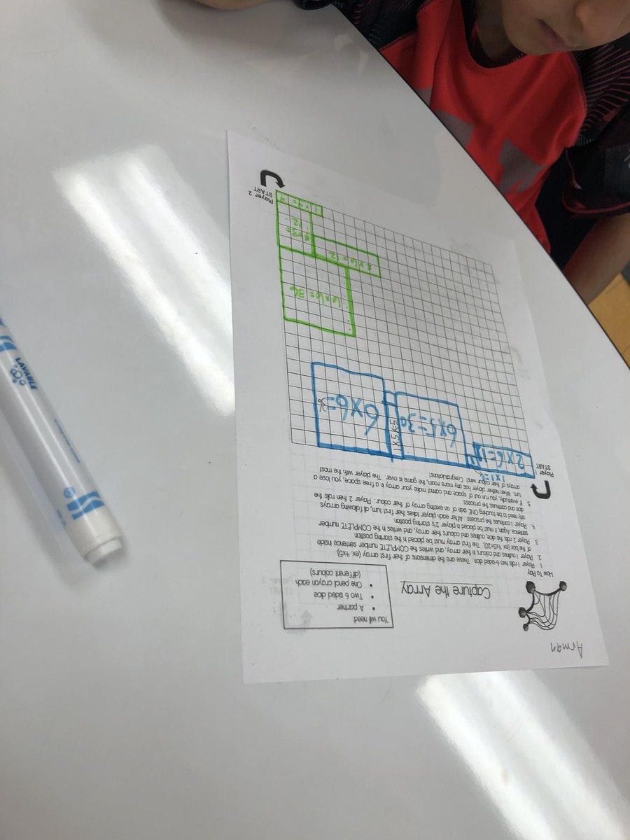 MsEvans_120's tweet photo. Multiplication strategies at work! We loved playing #CaptureTheArray to practice using arrays to solve multiplication equations. https://t.co/T0TfOXXzlu