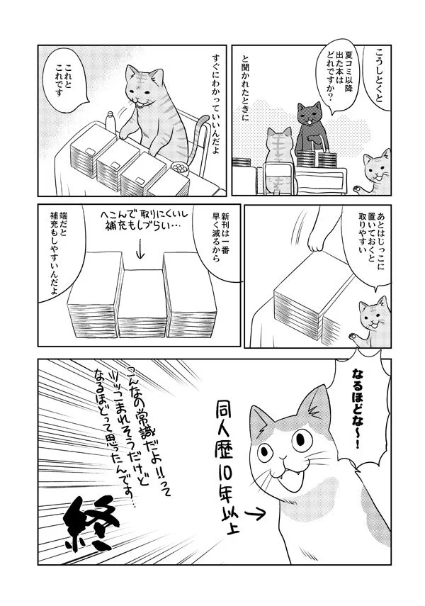 あなたはどんなやり方で商品を置く？スパコミで知った友人の新刊の置き方