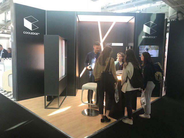 CooledgeLtg's tweet photo. We had a great time exhibiting with @atriumltd at Retail Design Expo London! Was great to meet so many people in the industry! And we loved our booth! #RDELondon #RetailDesignExpo #Cooledge #AtriumLtd #lighting #LED #luminousSurfaces #lightingforretail https://t.co/QNm0e9JNG3