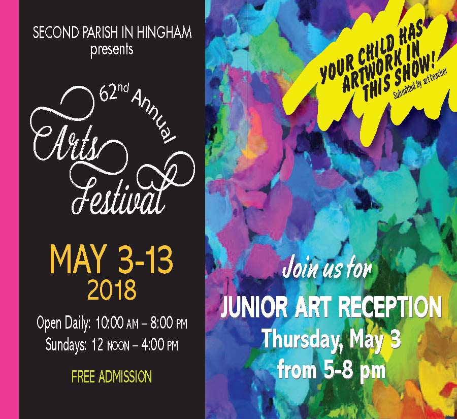 Check out WH student artwork at the Massachusetts Cultural Council Junior Art Show, part of the annual Arts Festival at the Second Parish Church in Hingham.  On display May 3-13th.  Daily: 10:00 AM – 8:00 PM Sundays: 12 NOON – 4:00 PM with FREE ADMISSION JR. Reception tonight.