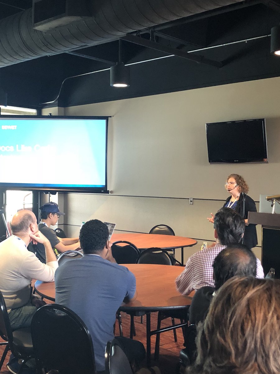 mandywhaley's tweet image. .@annegentle kicking off community talks at @DoDAustin sharing stories and strategies about #docslikecode #devnet